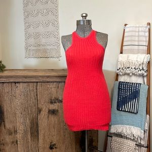 Red Knit Urban Outfitters Dress